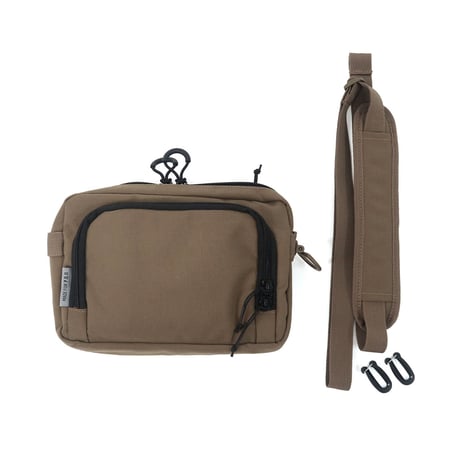 3 WAY shoulder BAG / 3WAY CHESTBAG POUCH WOLF BROWN  , BLACK / ショルダーバッグ