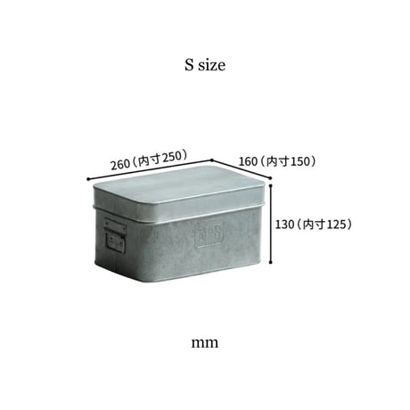 3SIZE BOX SET  / ブリキ素材のナンバリングボックス / S , M , L ⚫︎3サイズセット