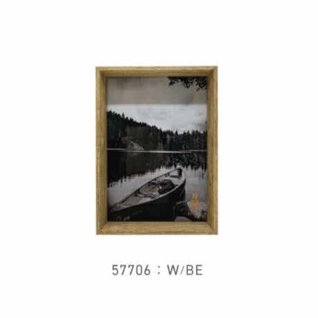 FRAME 1 / フォトフレーム / magnet ▷ H135 x W95 x D37mm ▷BEIGE ▷SILVER