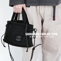 SHOULDER COOLER TOTE  / BROWN , BLACK , GRAY , BLUE / ランチバッグ / デイリーユースのショルダーバッグ