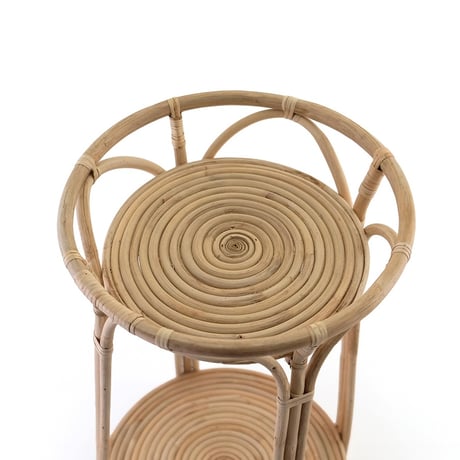 RATTAN PLANT STAND / Sサイズ , Lサイズ / ナチュラルな美しさを引き立てる2段プラントスタンド