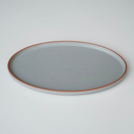 AXCIS PURE FLAT OVAL PLATE / マットな質感のナチュラルモダンな陶器食器 / フラットプレートオーバル  / クリーム , グレー , ブラック / 同色3枚セット