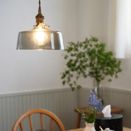 GRASS SHADE × BRASS PENDANT LIGHT / E26 / オリス / 真鍮灯具 60cm / シーリングカバー付き