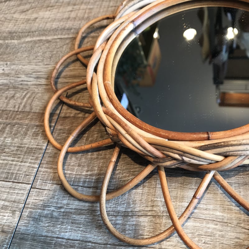 FLOWER MIRROR / THE AROROG / フラワーミラー / ラタンミラー