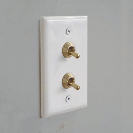 WHITE CERAMIC SWITCH / セラミック製 /トグルスイッチ / 1スイッチ - 4スイッチ / セラミックプレート トグルスイッチ