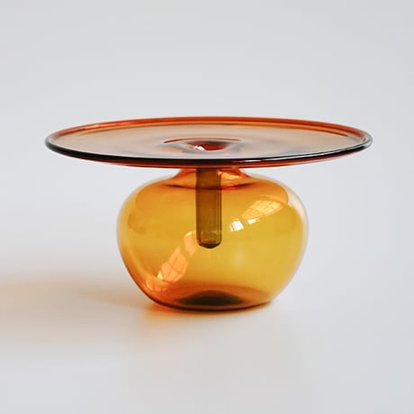 GRASS VASE INCENSE 'N' FLOWER / インセンスホルダーとフラワーベース。ふたつの役割を持つアイテムガラスベース / Clear , Green , Gray , Umber