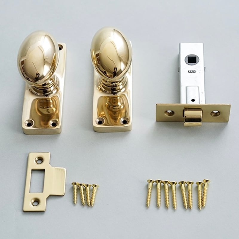 BRASS DOOR OVAL / ドアノブ オーバルタイプ ブラス / 重厚な無垢の