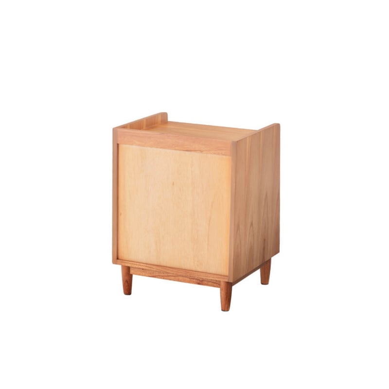WOOD × RATTAN NIGHT TABLE / ナチュラルなスタイルのかごめ編みラタン