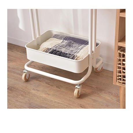HANGER + WAGON RACK / 北欧テイストの細部まで優しい丸いデザインのハンガー収納 / 北欧ナチュラル