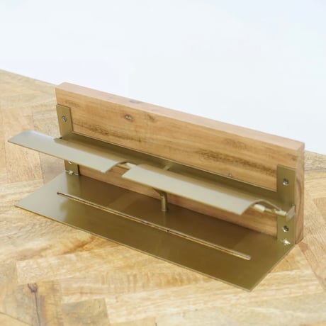 WOOD+IRON toilet" PAPER HOLDER / トイレットペーパーホルダー / シングル , ダブル / BLACK , ANTIQUE GOLD