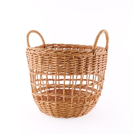 PP ROUND BASKET / Sサイズ , Lサイズ / 軽量＆水洗いOK、空間をセンス良く整えてくれる優秀アイテム