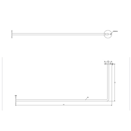 IRON BLACK CORNER HANGER / お部屋のコーナーを有効活用 アイアンレールコーナーL字