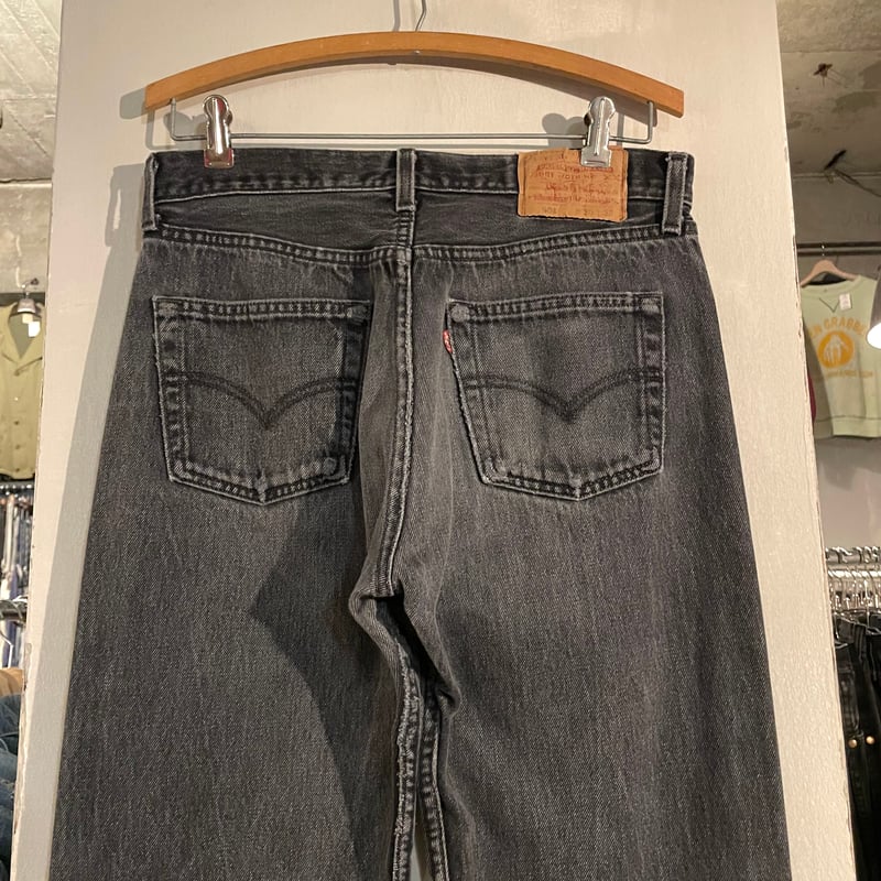 90s Levi's 501 後染めブラックデニム パンツ 30×32 USA製 FOR WO