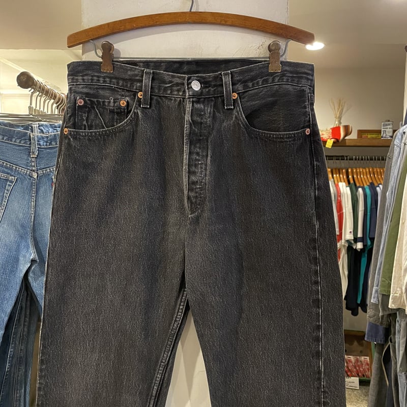 Levi's 501 90年代 リーバイス501 後染めブラックデニム ボタン