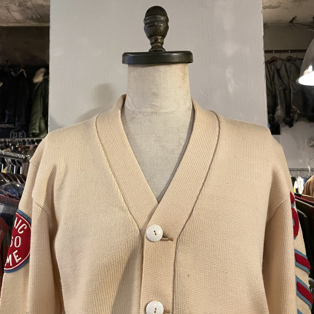60s 70s Dehen - レタードカーディガン 60s Dehen Vintage Lettered Cardigan レタードカーディガン