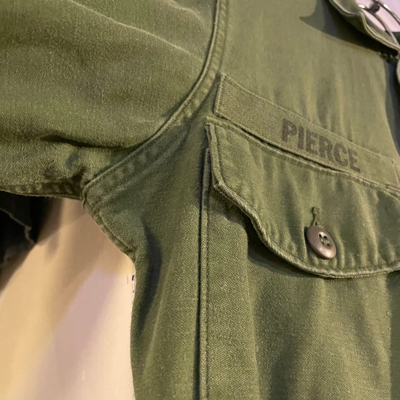 60s US ARMY ユーティリティシャツ シャツ袖 OG 107 COTTON SATEE