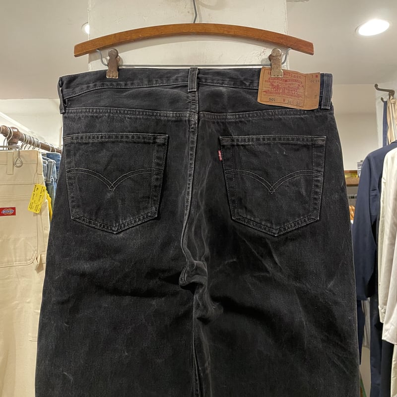 Levi's 501 90年代 リーバイス501 後染めブラックデニムパンツ ボタン