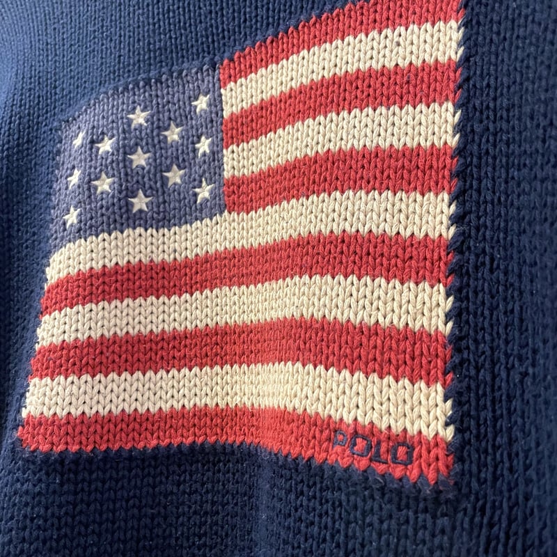 POLO by Ralph Lauren コットンセーター 星条旗柄 ラルフ