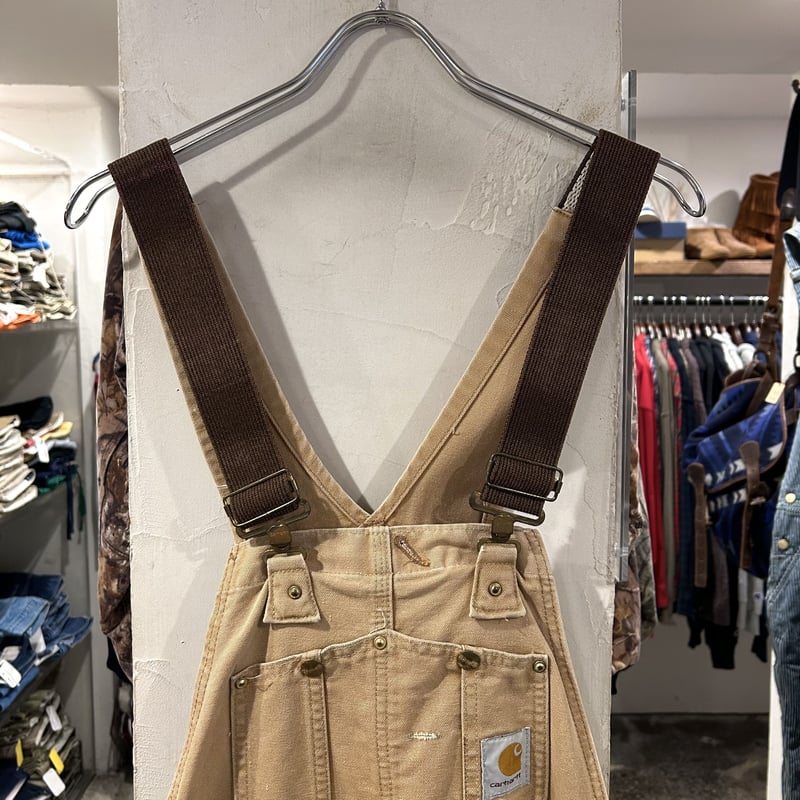 Carhartt ブラウン オーバーオール ダブルニー カーハート オーバーオール ブラウン 90's Carhartt/カーハート