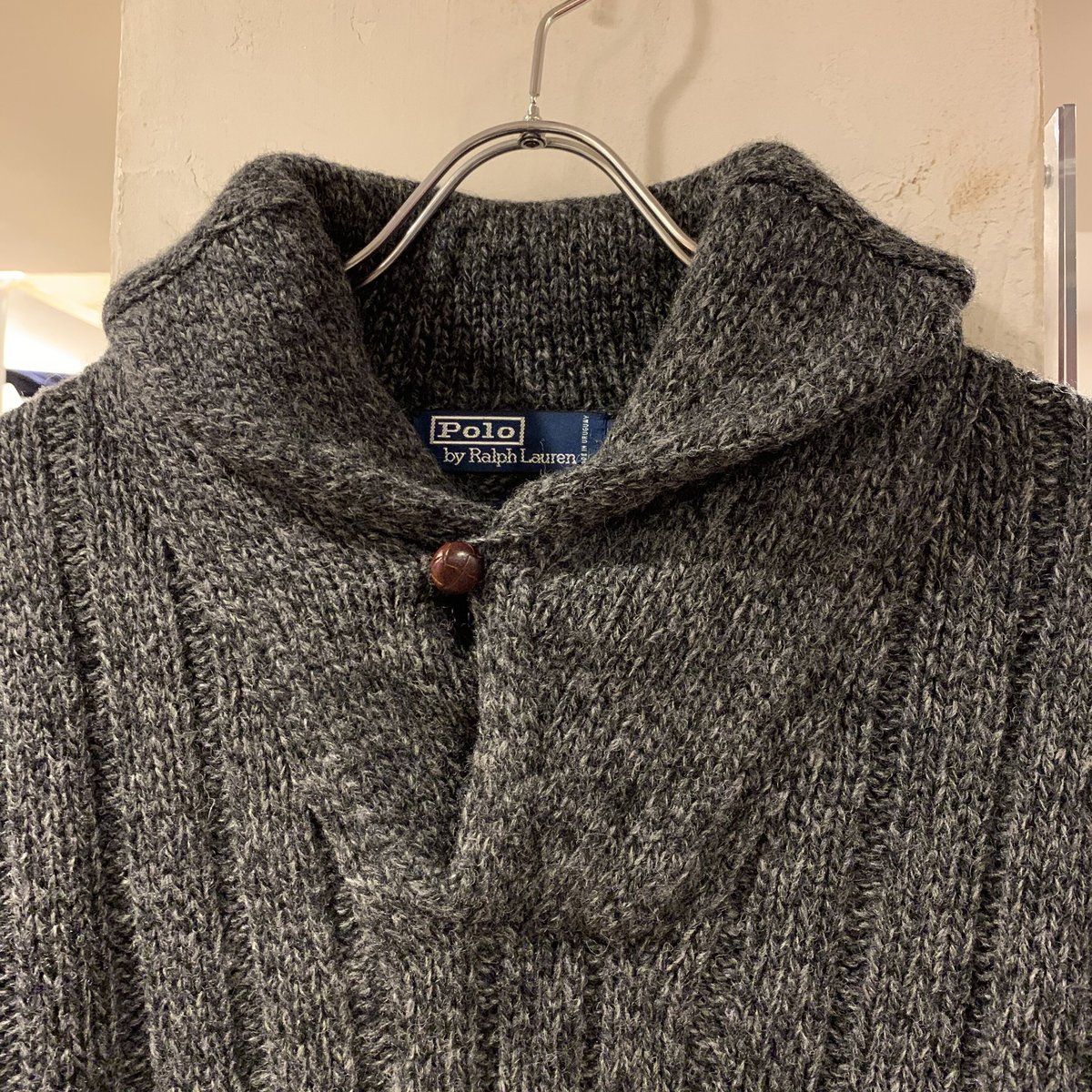 RALPH LAUREN ラルフローレン　ビッグポニー　ショールカラー　ニット 01024821.jpg