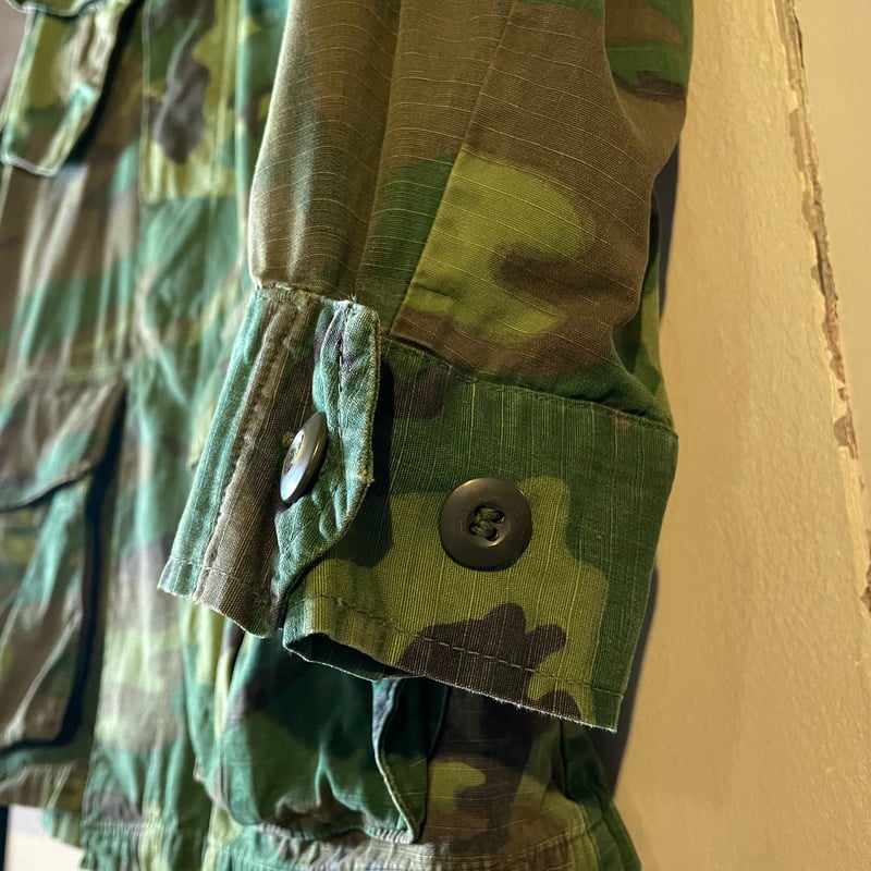 ＵＳーＡＲＭＹ　ジャングルファティーグ　グリーンリーフ　M-Sサイズ　状態良好 U.S.ARMY ERDL 70年代 ERDL グリーンリーフカモ ジャングル