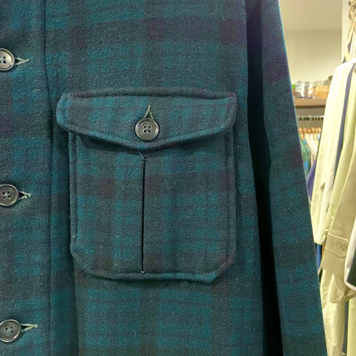 Woolrich 50s 黒タグ ウールジャケット ブラックウォッチ ウール