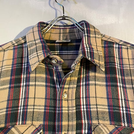 80s　FIVE BROTHER　L/S ネルシャツ　USA製　Size XL　コットンシャツ　ファイブブラザー　(S4259)