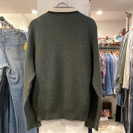50s〜　PILGRIM　Vintage Wool Sweater　ウールセーター　ポケット付き　USA製　(S1627)