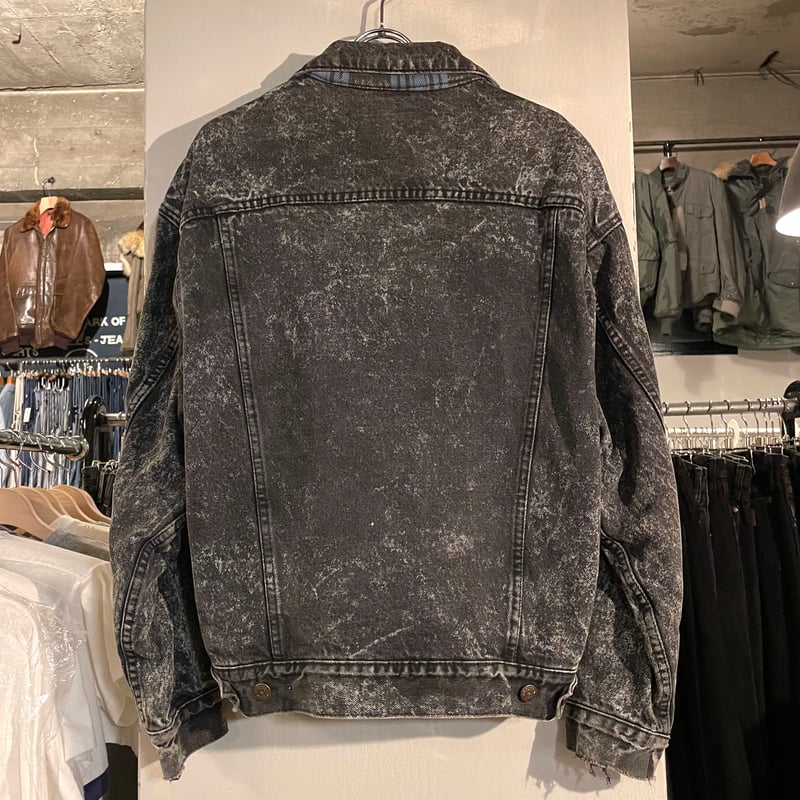 80s~ Levi's 70417 9420 ブラック デニムジャケット ネル