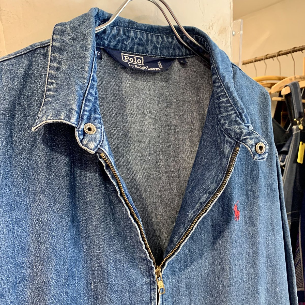 90s POLO by Ralph Lauren デニム スウィングトップ チン 90s POLO by Ralph Lauren デニム スウィングトップ チン