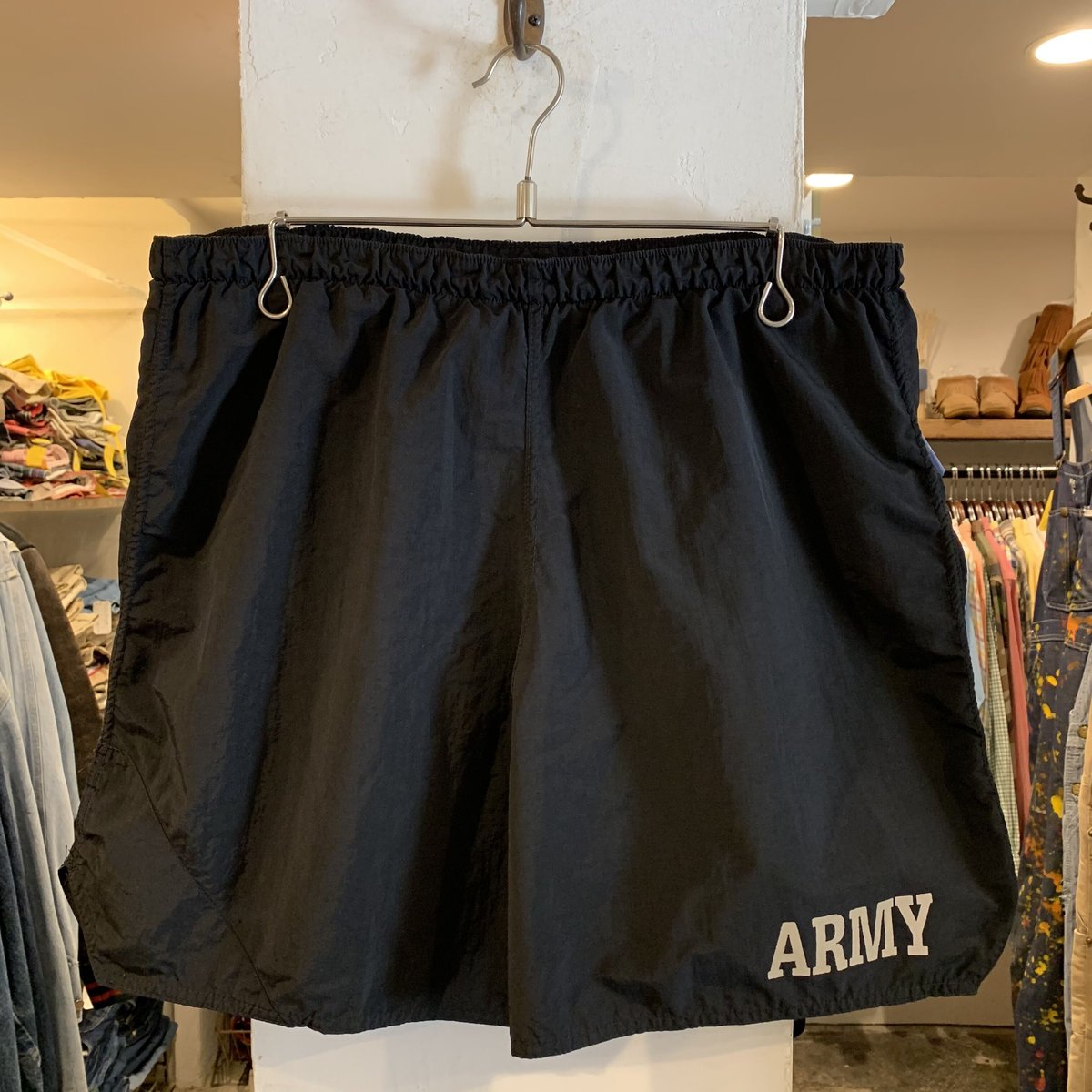 U.S.ARMY トレーニングショーツ リフレクター 黒 ハーフパンツ 短パン