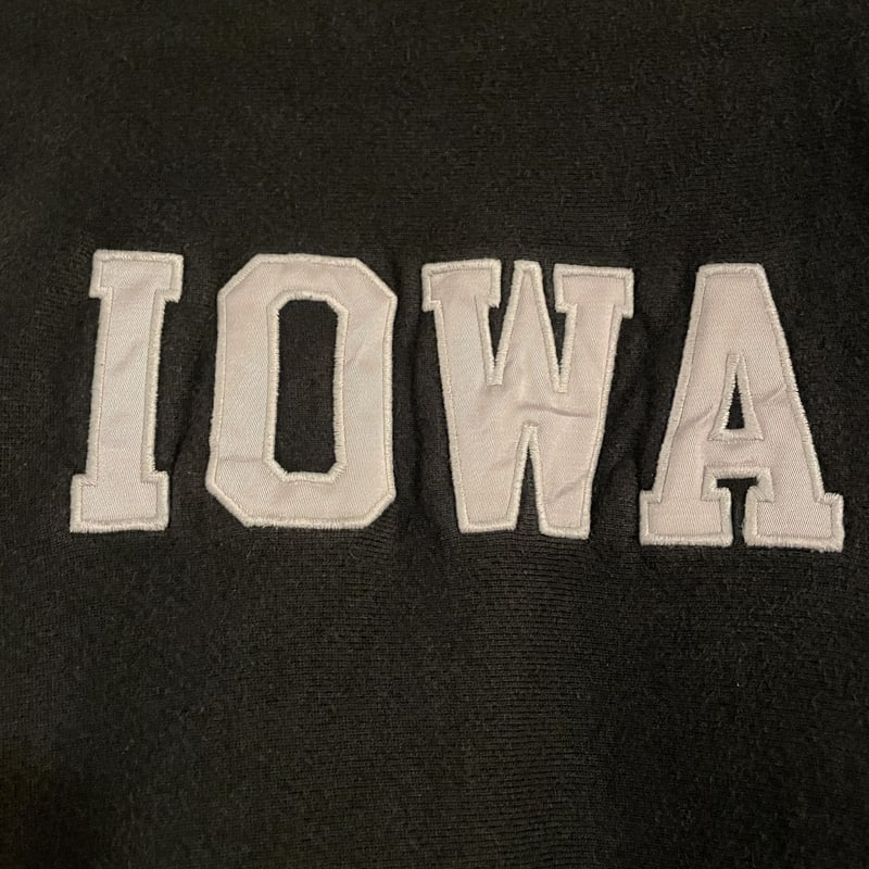 90s Champion リバースウィーブ REVERSE WEAVE ブラック IOWA チ 90s Champion リバースウィーブ REVERSE WEAVE ブラック IOWA チ