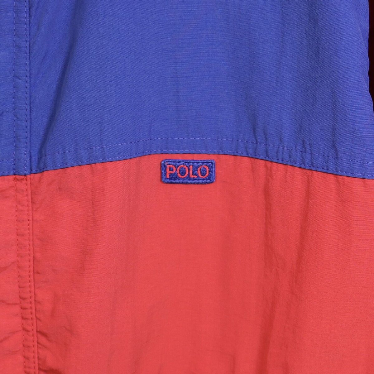 Polo Ralph Lauren ナイロンジャケット 赤/青 切り替え ポロ Polo Ralph Lauren ナイロンジャケット 赤/青 切り替え ポロ