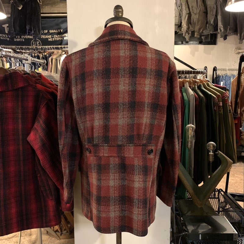 40s Shanhouse ウールジャケット シャドーチェック Pコート