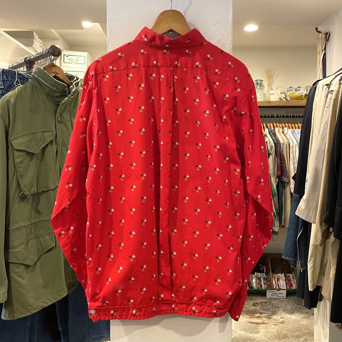 Bud Berma ボックスシルエット型 総柄シャツ ヴィンテージシャツ 50s