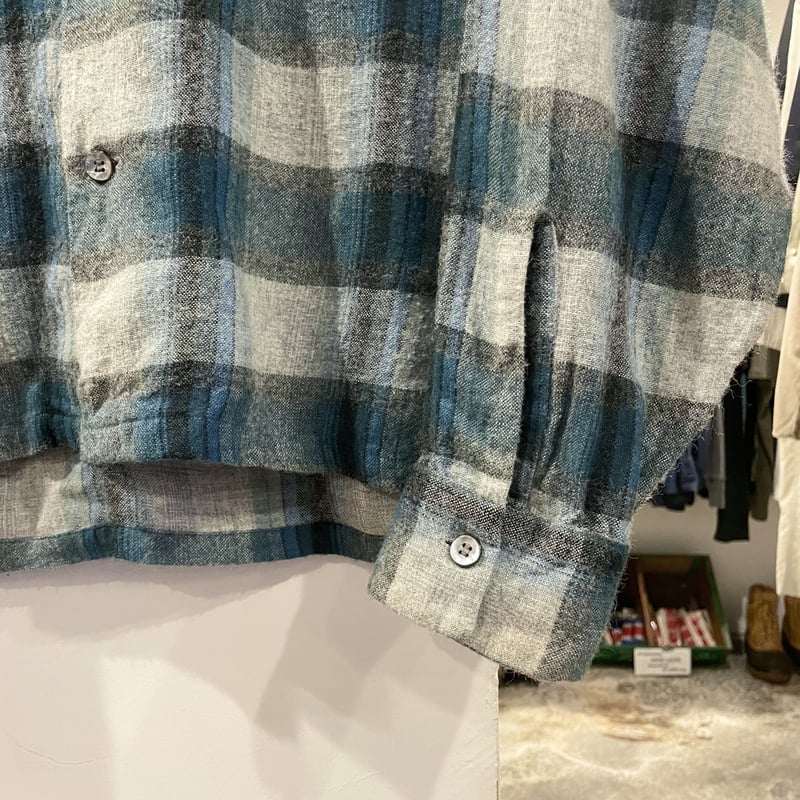 60s ウールシャツ 60s 米軍 U.S.ARMY ウールシャツ オリーブグリーン S☆B