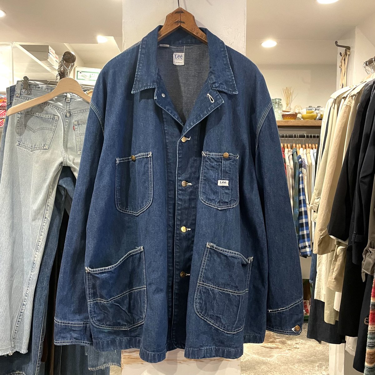 Lee 91-J 70s USA製 デニムカバーオール ユニオンチケット リー Lee 91-J 70s USA製 デニムカバーオール ユニオンチケット リー