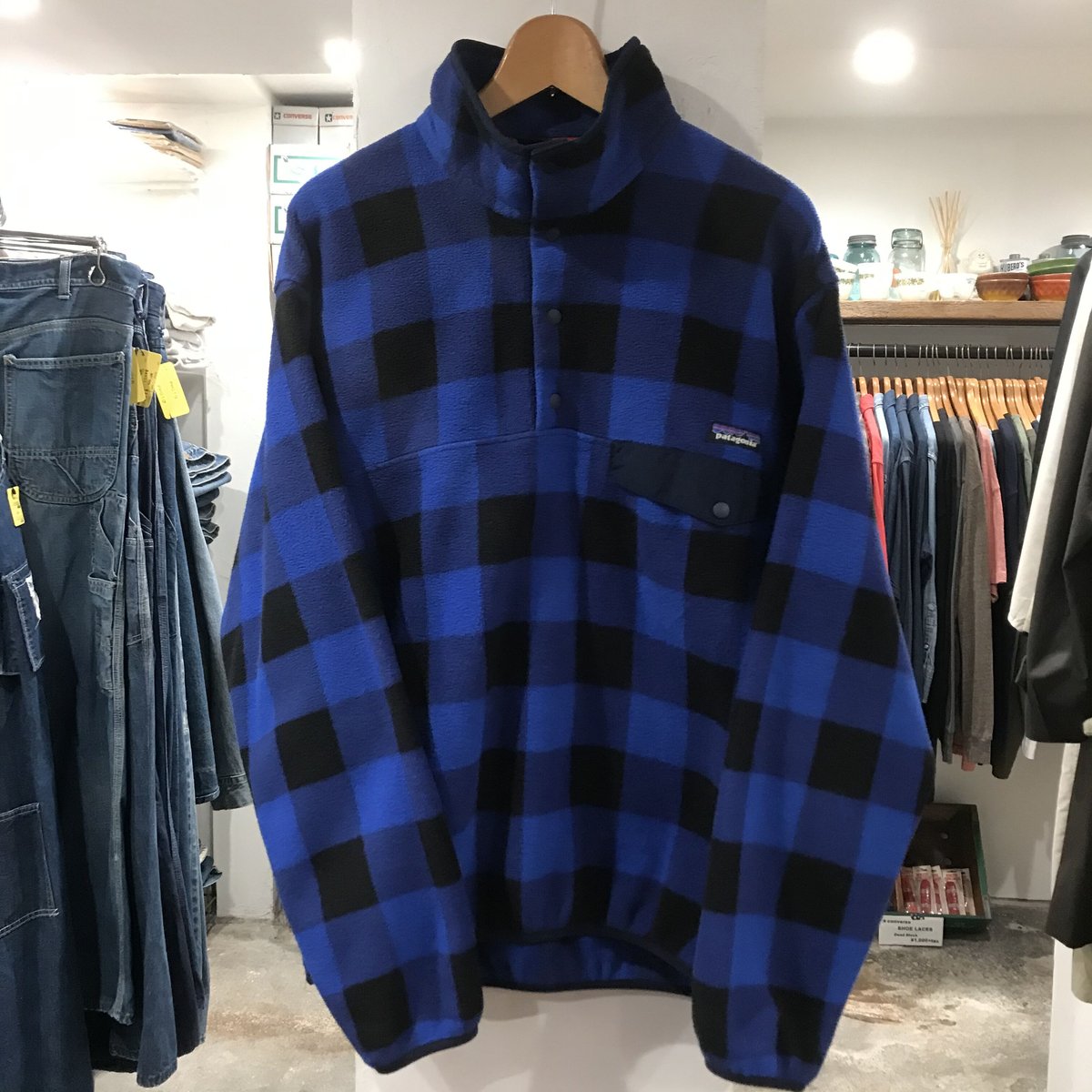 patagonia バッファローチェック シンチラスナップT Mサイズ 