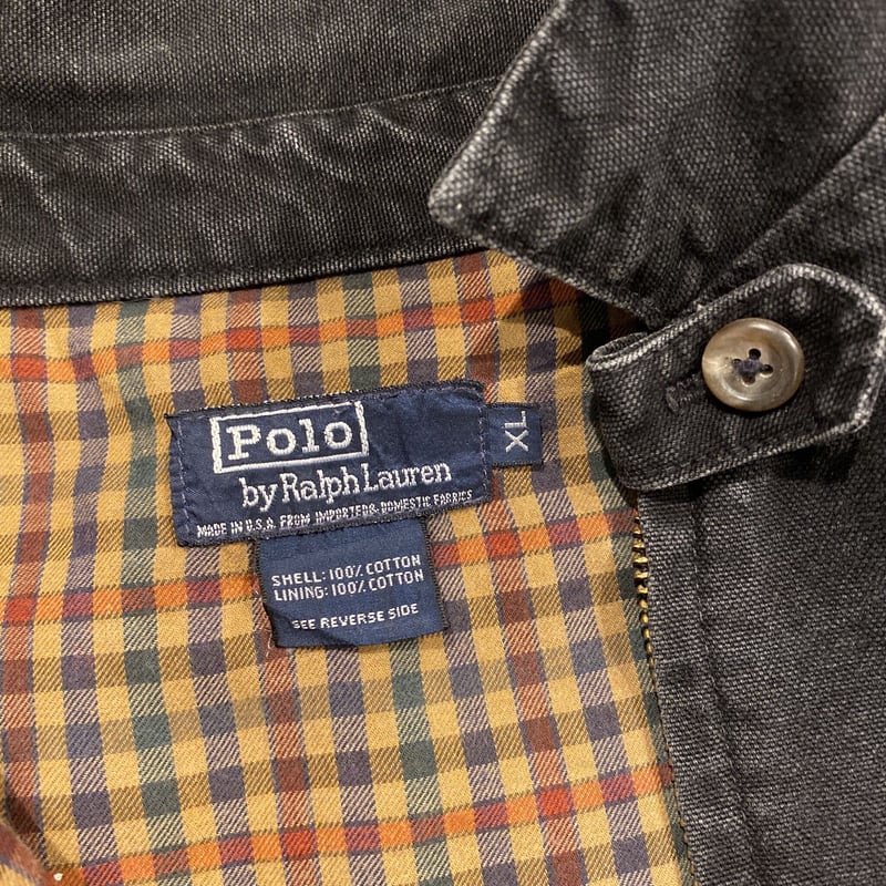 Ralph Lauren ダック地 黒 スイングトップ USA製 ラルフローレン Ralph Lauren ダック地 黒 スイングトップ USA製 ラルフローレン