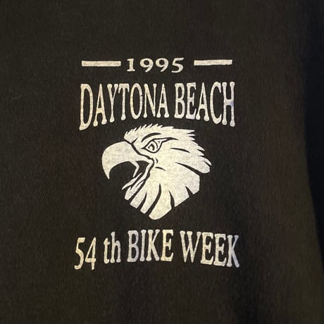 90s　FIELDS　S/S バイクTシャツ　USA製　BIKE WEEK　DAYTONA BEACH　1995年　(S4228)