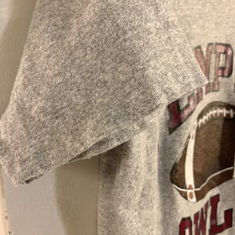 80s　Champion　ヴィンテージTシャツ　88/12　ショートスリーブ　フットボールT　TEMPLE OWLS　トリコタグ　USA製　チャンピオン　(S2481)