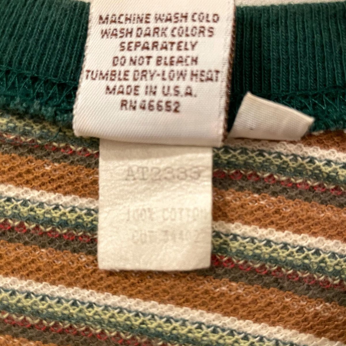 フィル・グリーンウッド ボーダーカントリー1980年 HANG TEN ショートスリーブTシャツ ボーダー柄 cotton:100% USA