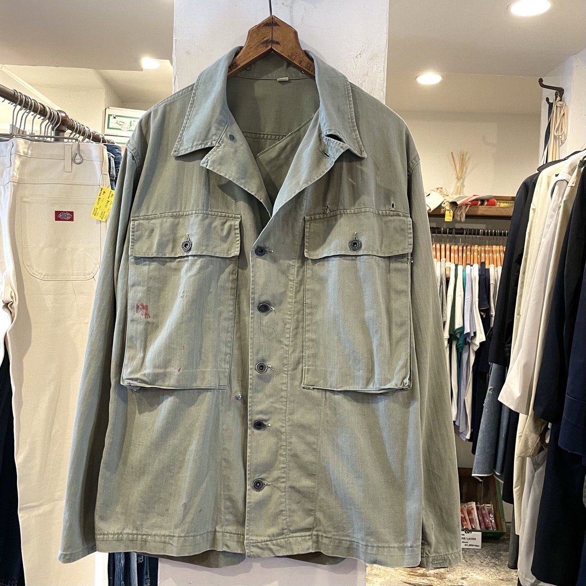 US ARM M43 HBT JACKET ヘリンボーンツイル 13スタードーナツ