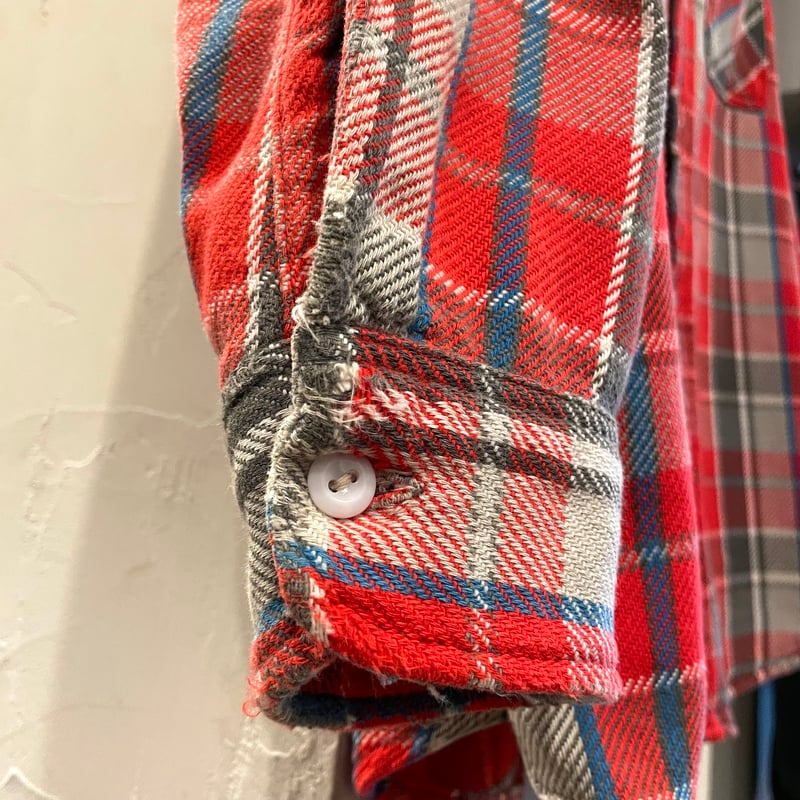 70s BIG MAC L/S ネルシャツ USA製 Size L コットンシャツ ビッグマッ