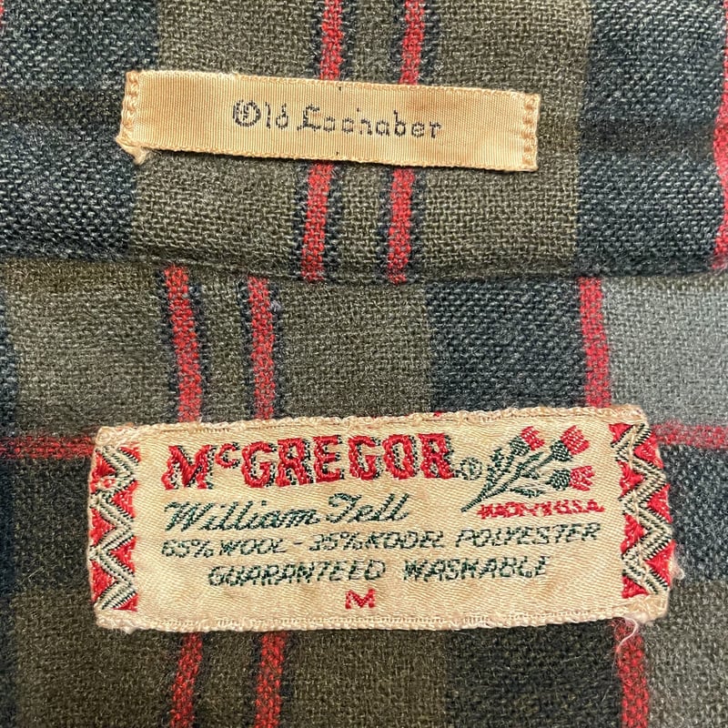 60s McGREGOR Vintage Wool Shirt マクレガー USA製 ウールシ 60s McGREGOR Vintage Wool Shirt マクレガー USA製 ウールシ