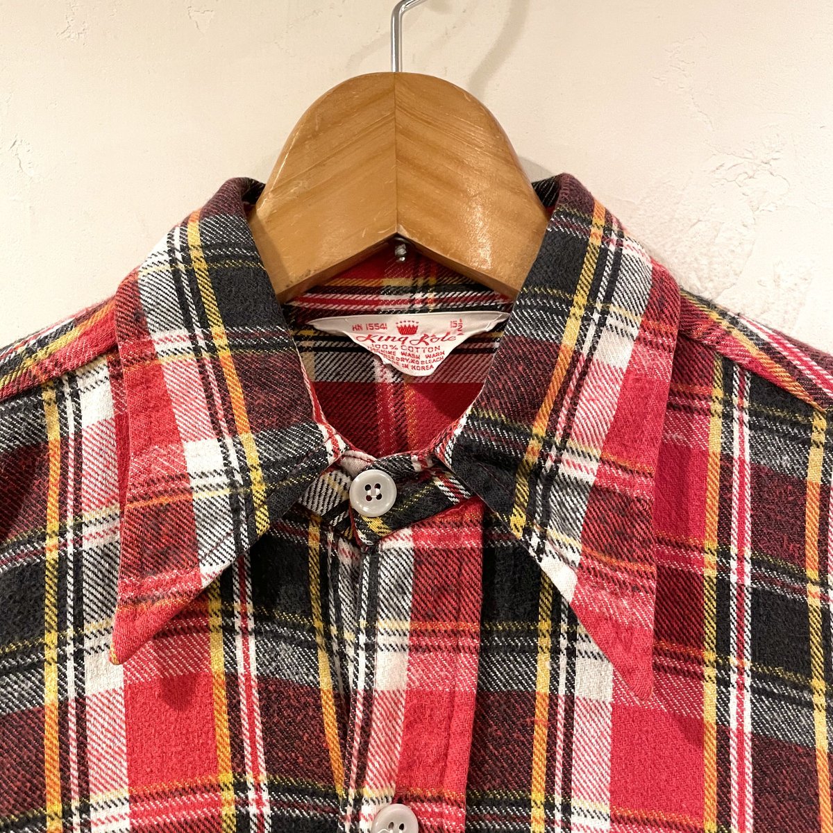 月*衝様 【好配色】 60s〜70s King kole ネルシャツ サイズ◎ 60s 70s KING KOLE ヘビー ネルシャツ ビンテージ