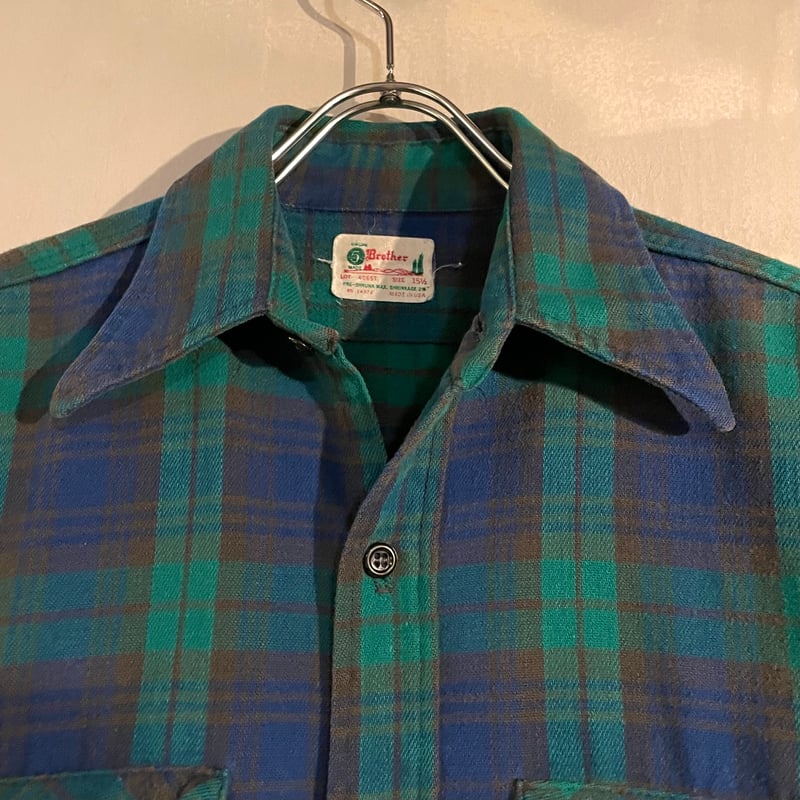 60s~ FIVE BROTHER L/S ネルシャツ ヴィンテージネル USA製 Size 60s~ FIVE BROTHER L/S ネルシャツ ヴィンテージネル USA製 Size