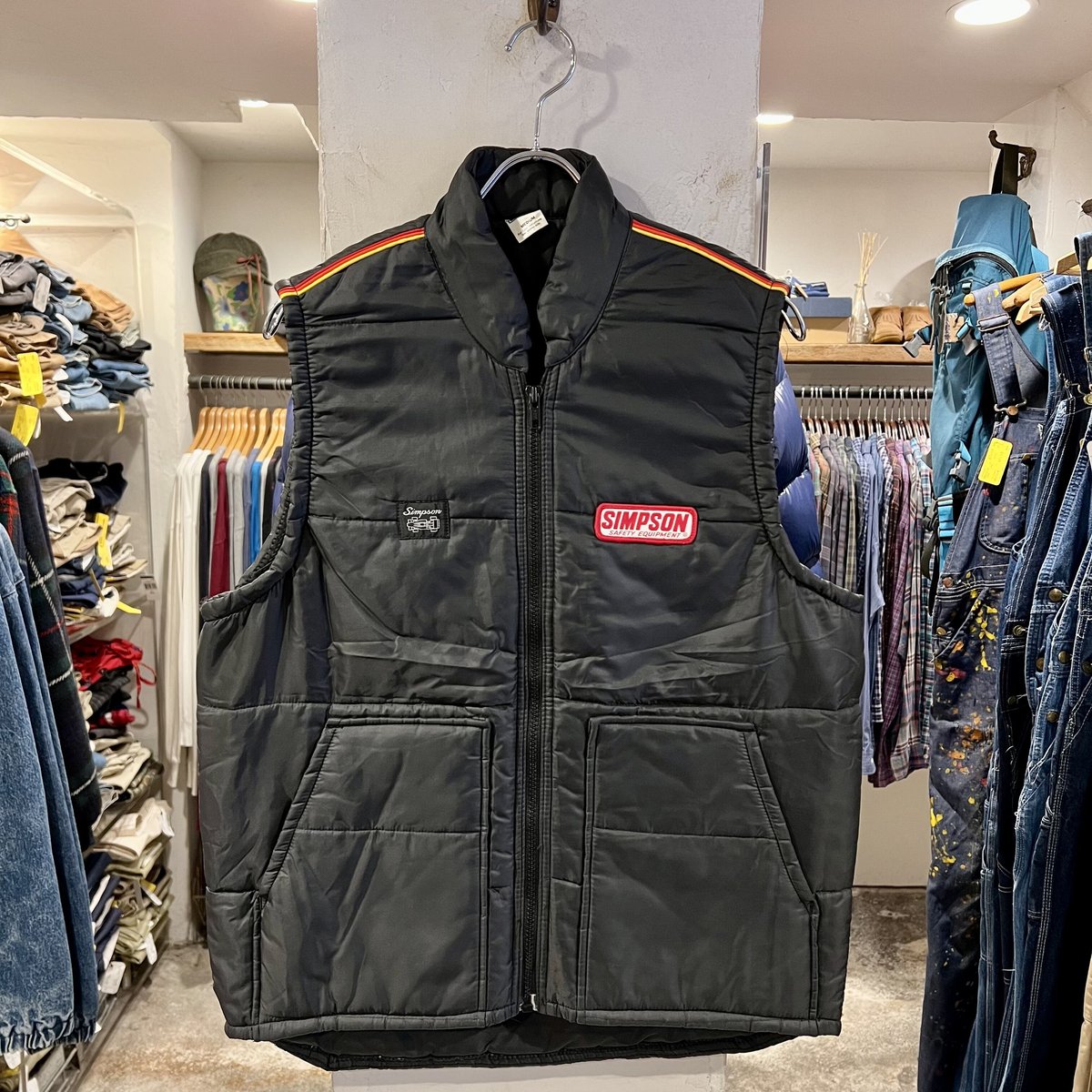 SIMPSON ナイロンベスト シンプソン レーシングジャケット 胸 SIMPSON ナイロンベスト シンプソン レーシングジャケット 胸
