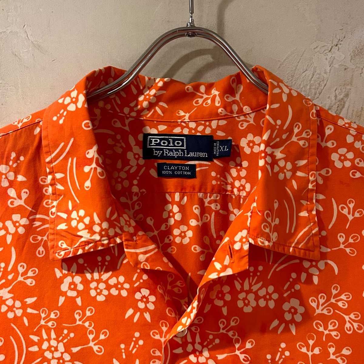 Polo by Ralph Lauren Clayton オープンカラーシャツ 90s Polo by Ralph Lauren CLAYTON S/Sオープンカラーシャツ