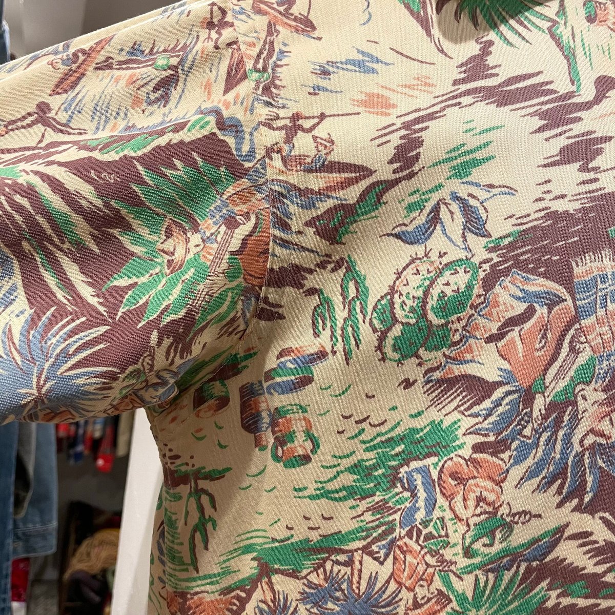 Robert Bruce 40年代 ヴィンテージハワイアンシャツ ネイティブ柄 40s